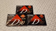 Lot 3 Casete TDK High Output D90 SLIM TYPE I Normal Bias Sigilate