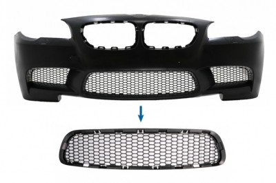 Grila central inferioara compatibila cu BMW Seria 5 F10 F11 M5 (2009-2017) Performance AutoTuning foto