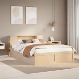 Cumpara ieftin Cadru de pat fără saltea, 140x190 cm, lemn masiv de pin