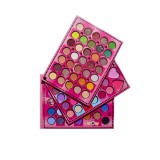 Trusa de machiaj, kevin &amp; coco, mean girl rose, fard de pleoape, iluminator, blush cremos, 97 culori, 21 x 15.7 x 2.4 cm