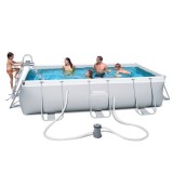 Piscina Bestway Familie Relaxare Dreptunghiulara Cadru Metal 404 x 201 x 100cm