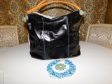 Geanta designer Gabs Firenze , cadou brosa si colier asortate