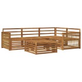 vidaXL Set de canapele de exterior 5 pcs natural Lemn Solid de Acacia 3383327