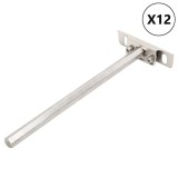 vidaXL Suporturi pentru rafturi plutitoare 12buc Oțel carbon invizibil 4012404