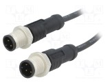 Cablu AMPHENOL LTW 4 pini pentru senzori cu piuliță metalică, 1m, IP68/IP69K