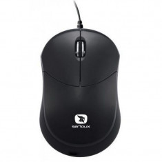 Mouse Serioux cu fir, optic, Rainbow 680, 1000dpi, negru, ambidextru, foto