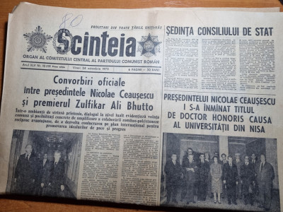 scanteia 24 octombrie 1975-ceausescu a primit titlul doctor honorius causa nisa foto