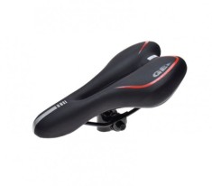 Sa bicicleta, confort gel, cu gaura ventilatie, culoare negru rosu