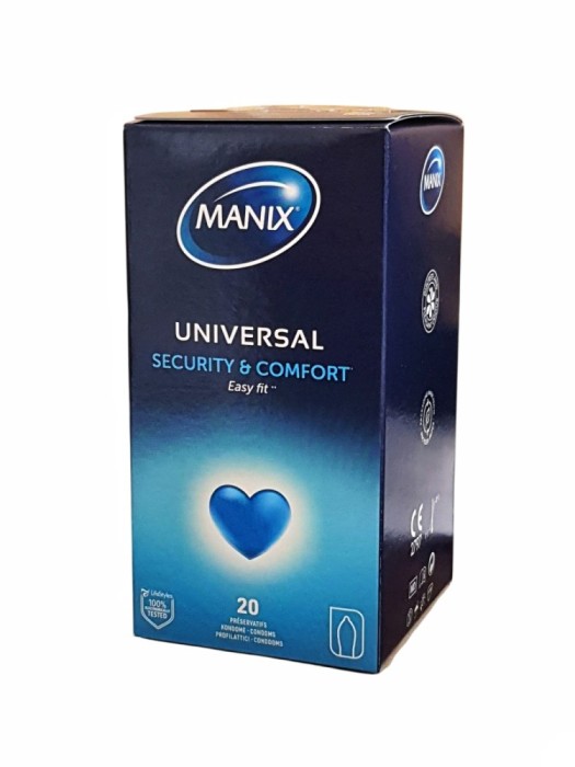 Prezervative MANIX, din latex, lubrifiate, confortabile și rezistente, 20 bucăți