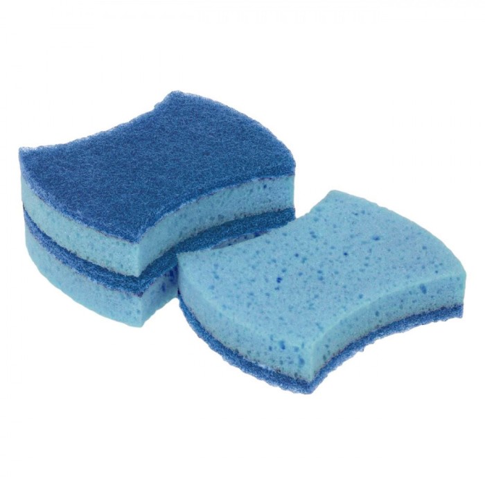 Bureți Bucătărie, Multy, Antibacterieni, Set 3 bucăți, Albastru