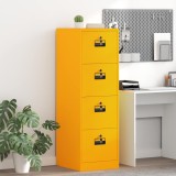 Cumpara ieftin Dulap pentru Fisiere cu sertar Galben mustar 44 x 50 x 139 cm