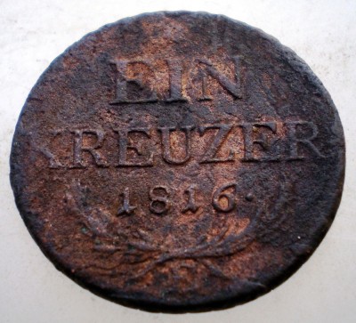 7.166 AUSTRIA 1 EIN KREUZER 1816 E foto