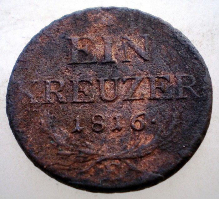 7.166 AUSTRIA 1 EIN KREUZER 1816 E