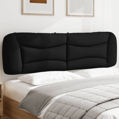 vidaXL Pernă pentru tăblie de pat, negru, 180 cm, material textil foto