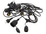 Lamp: garden garland 10m with 10 E27 Sockets
