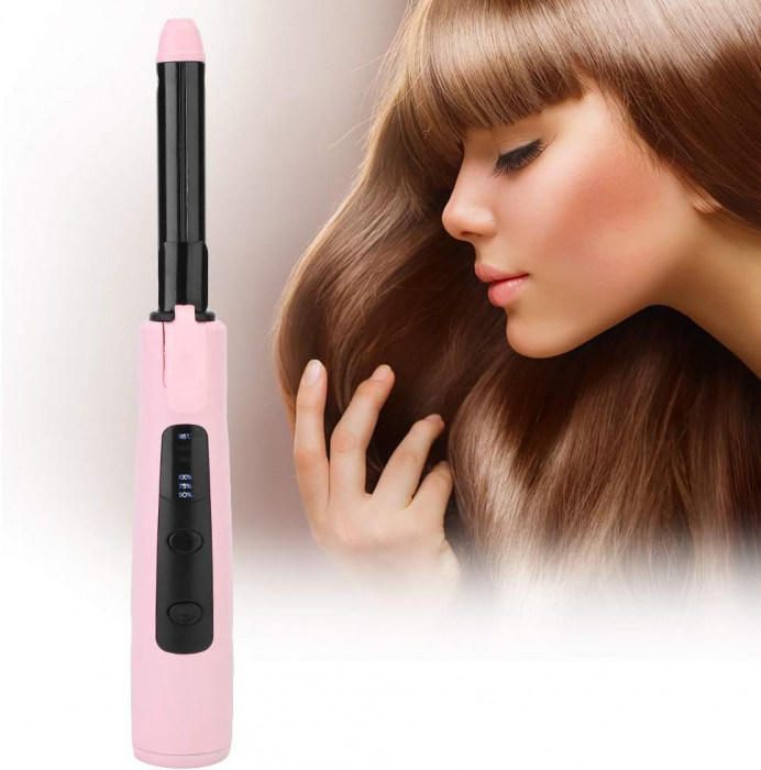 Mtifunktion ondulator de par, aparat de indreptat parul portabil, CurlPink reinc