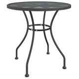 Masa de gradina antracit &Oslash;80x72 cm plasa metalica expandata
