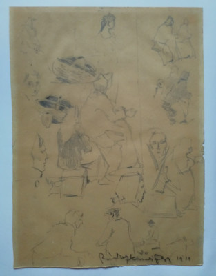 Schita desen de Rudolf Schweitzer Cumpana anul1919 foto