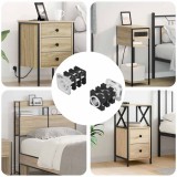 vidaXL Insert tub filetat 2 pcs Negru și argintiu Oțel Galvanizat 864850