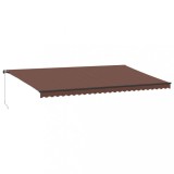 Cumpara ieftin Copertina retractabila manual, maro, 600x350 cm