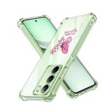 Husa antisoc pentru realme 14x - airbag tpu, col&Egrave;uri ranforsate- butterfly roz