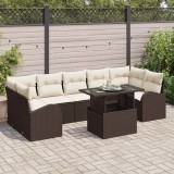 Cumpara ieftin Set de canapele pentru grădină 8 pcs Maro 100 x 55 x 73 cm