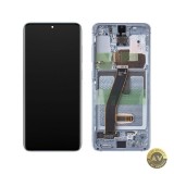 Display cu Touchscreen Samsung Galaxy S20 5G G981 / S20 G980 cu Rama Bleu Service Pack GH82-31432D
