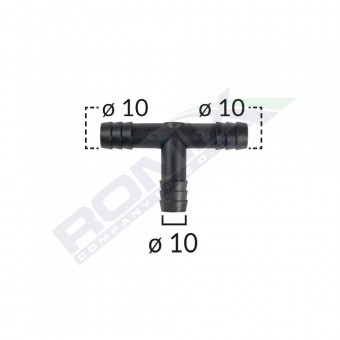 CONECTOR TEU FURTUN CONDUCTE UNIVERSAL 10MM - NEGRU SET 5 BUC foto