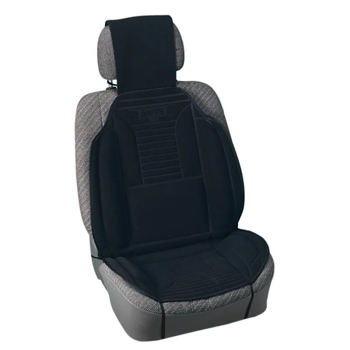 Husa scaun Sporting cu suport lombar 1buc - Negru Garage AutoRide