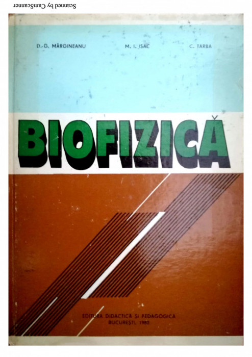 Biofizica-D.G.Margineanu,M.I.Isac