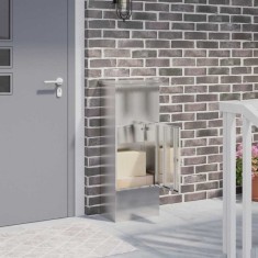 vidaXL Cutie pentru colet Negru 44.5 x 29 x 110.5 cm Oțel inoxidabil