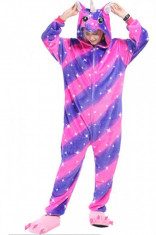 PJM138-1155 Pijama pufoasa intreaga cu model unicorn foto