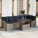 vidaXL Set de canapele pentru grădină 8 pcs Gri Rattan poli 3357698