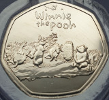 50 pence 2021 Marea Britanie, Winnie the pooh, Brilliant unc, Coincard, Europa
