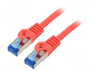 Cabluri Patch S/FTP 6a CCA LSZH roşu 1,5m 26AWG foto