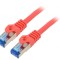 Cabluri Patch S/FTP 6a CCA LSZH roşu 1,5m 26AWG