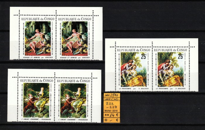 Congo, 1970 | Picturi ale barocului francez | MNH | aph