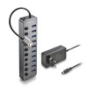 HUB USB 3.0 NGS iHub10 cu 10 porturi si alimentator inclus