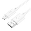 Cablu de date si incarcare, Hoco X88, USB la Micro USB, 2.4A, 1m, Alb
