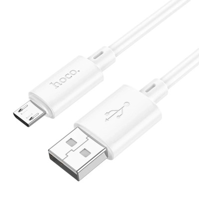 Cablu de date si incarcare, Hoco X88, USB la Micro USB, 2.4A, 1m, Alb foto