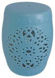 Scaun ceramica asiatica bleu PIN014, Decorative