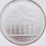 27 Canada 10 Dollars 1974 Montreal Temple of Zeus km 94 argint, America de Nord