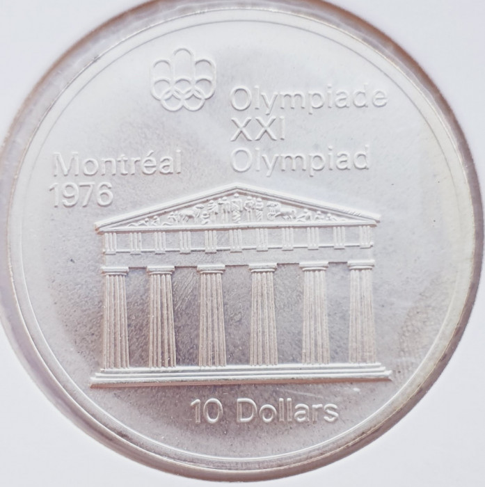 27 Canada 10 Dollars 1974 Montreal Temple of Zeus km 94 argint