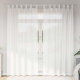 Perdele Voile cu Bucle 2 buc Alb 140x245 cm