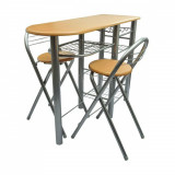 Set de bar pentru bucatarie, masa cu 2 scaune, Timelesstools