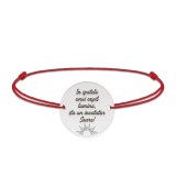 Bratara cu snur pentru profesori educatori - charm personalizat din argint 925