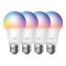 Set 4 becuri smart Wi-Fi, RGB, intensitate ajustabila, 2700-6500K, 806 lm, E27 - TP-Link Tapo TapoL530E(4-pack) SafetyGuard Surveillance