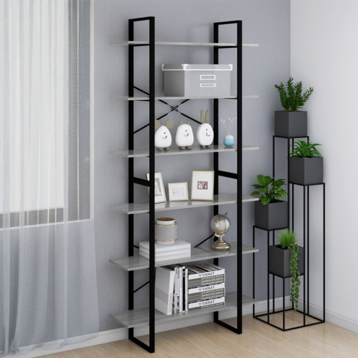 Gossi dulap inalt, gri sonoma, 100x30x210 cm, lemn prelucrat