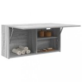 Gossi dulap perete baie, gri sonoma, 80x25x40cm, lemn prelucrat