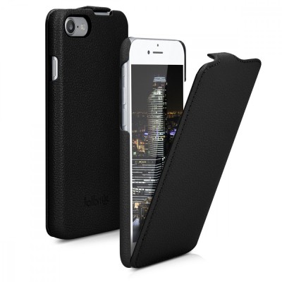 Husa pentru Apple iPhone 8 / iPhone 7 / iPhone SE 2, Piele naturala, Negru, 39346.01 foto